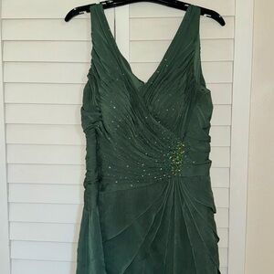 Green evening dress size 14